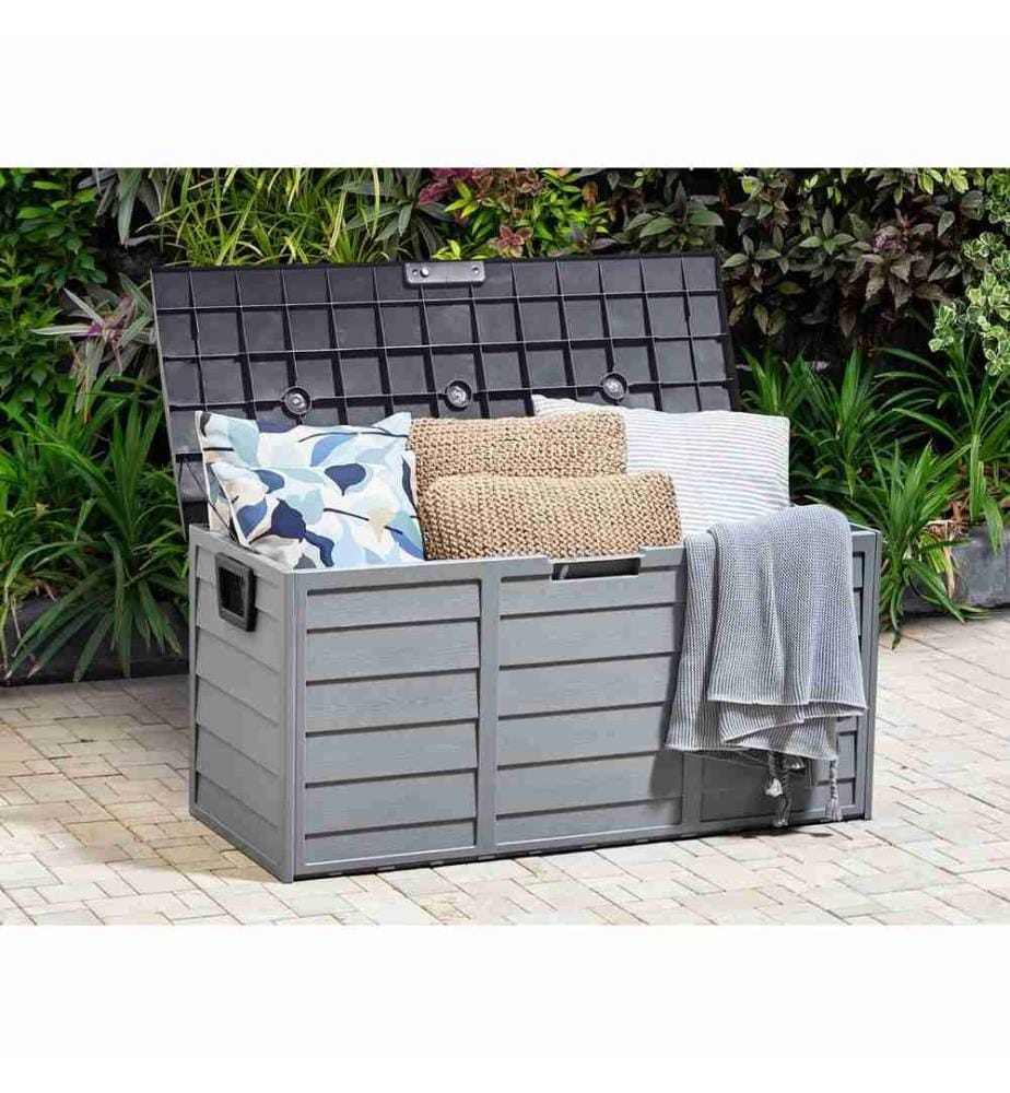 Storage Box LOCARNO 112 cm 50 cm Grey