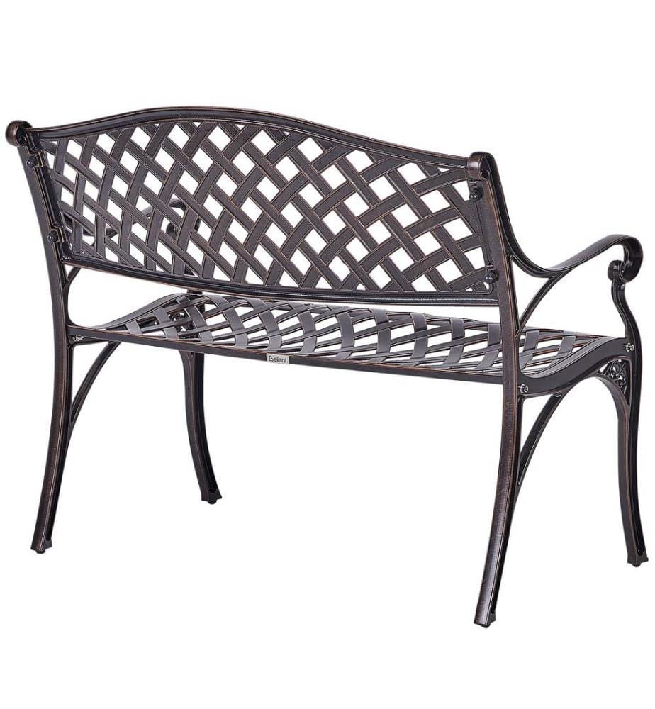 Panchina da giardino STAGGIA 104 cm Metallo Marrone