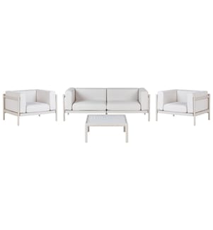 Set da giardino con tavolo 4 posti FERRETTI Beige chiaro