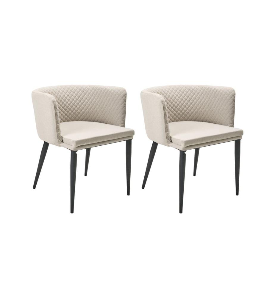 Gartenstuhl 2er Set LIMASSON Stoff Beige