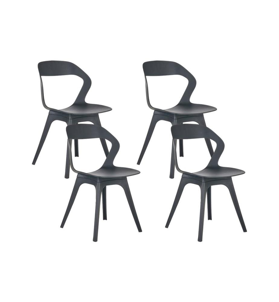 Gartenstuhl 4er Set LACHANIA Schwarz