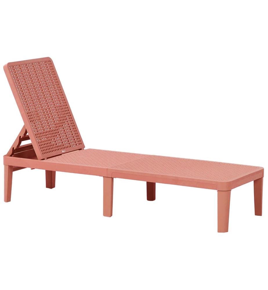 Sonnenliege OSSIMO mit Relaxfunktion Kunststoff Rot