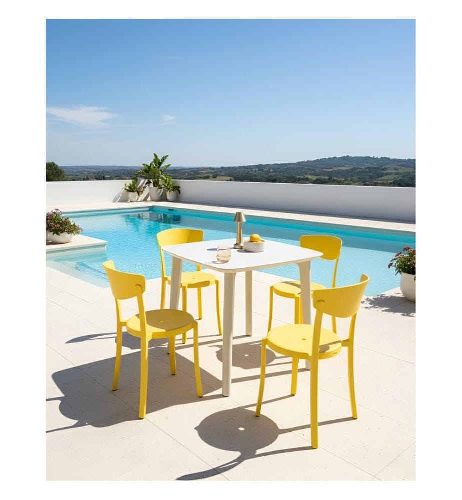 Gartenstuhl 4er Set VIESTE Gelb