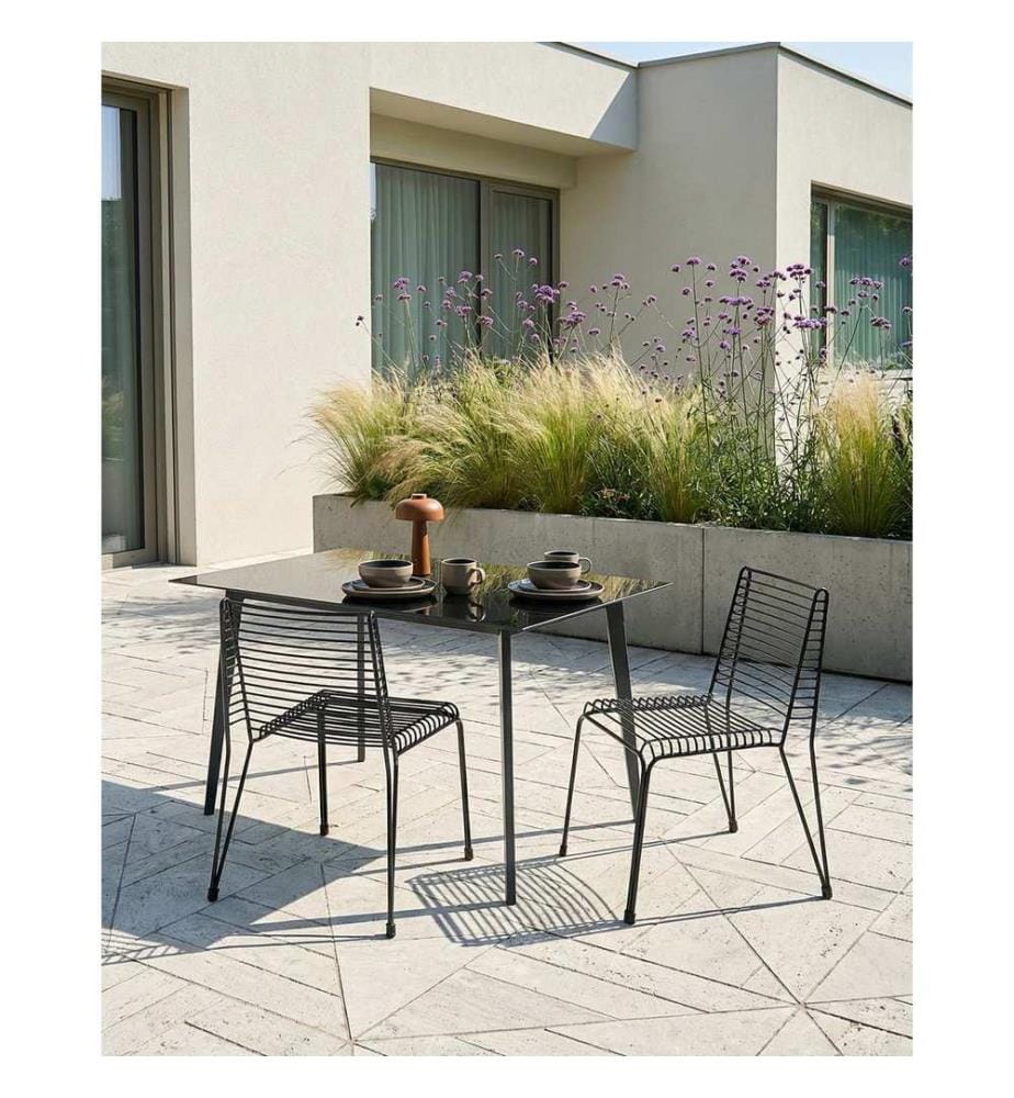 Gartenstuhl 2er Set CHIEVE Metall Schwarz