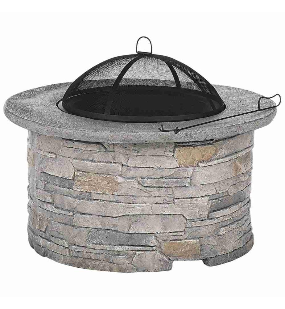 Grill Fire Pit TAMBORA Concrete Grey
