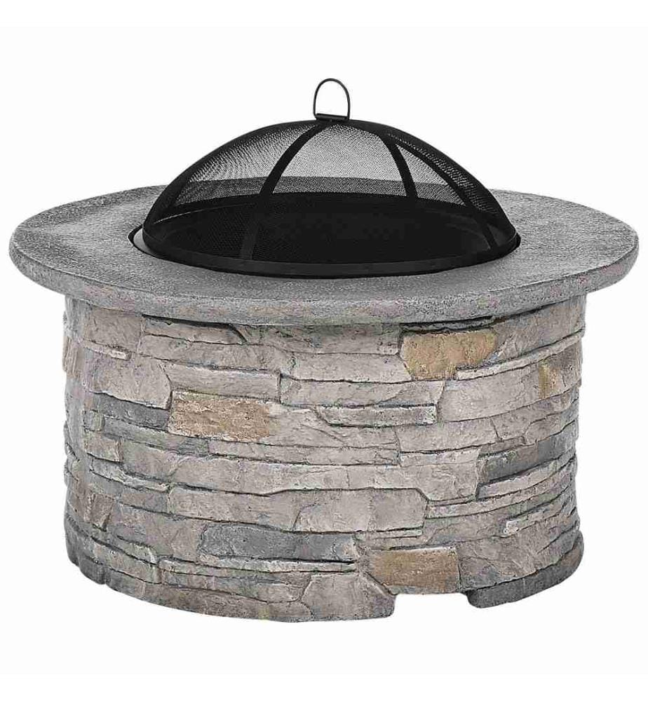 Grill Fire Pit TAMBORA Concrete Grey