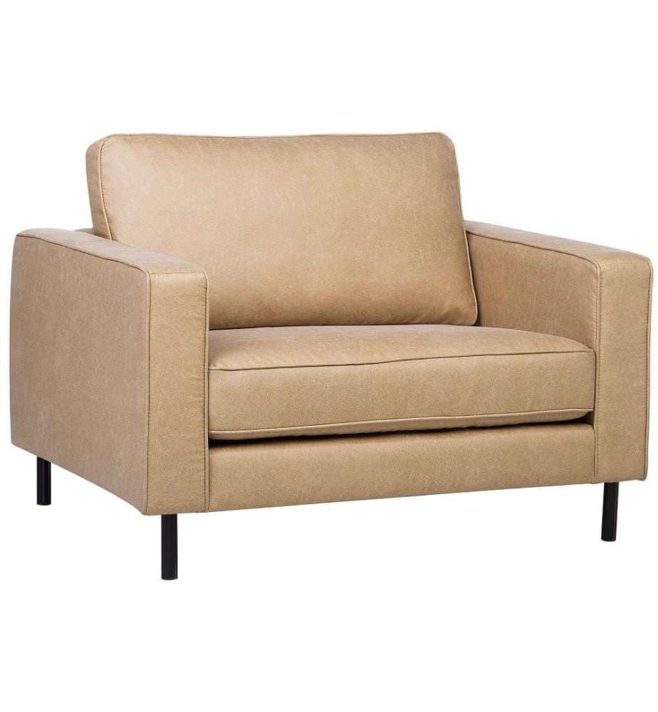 Fauteuil SAVALEN Cuir PU Beige