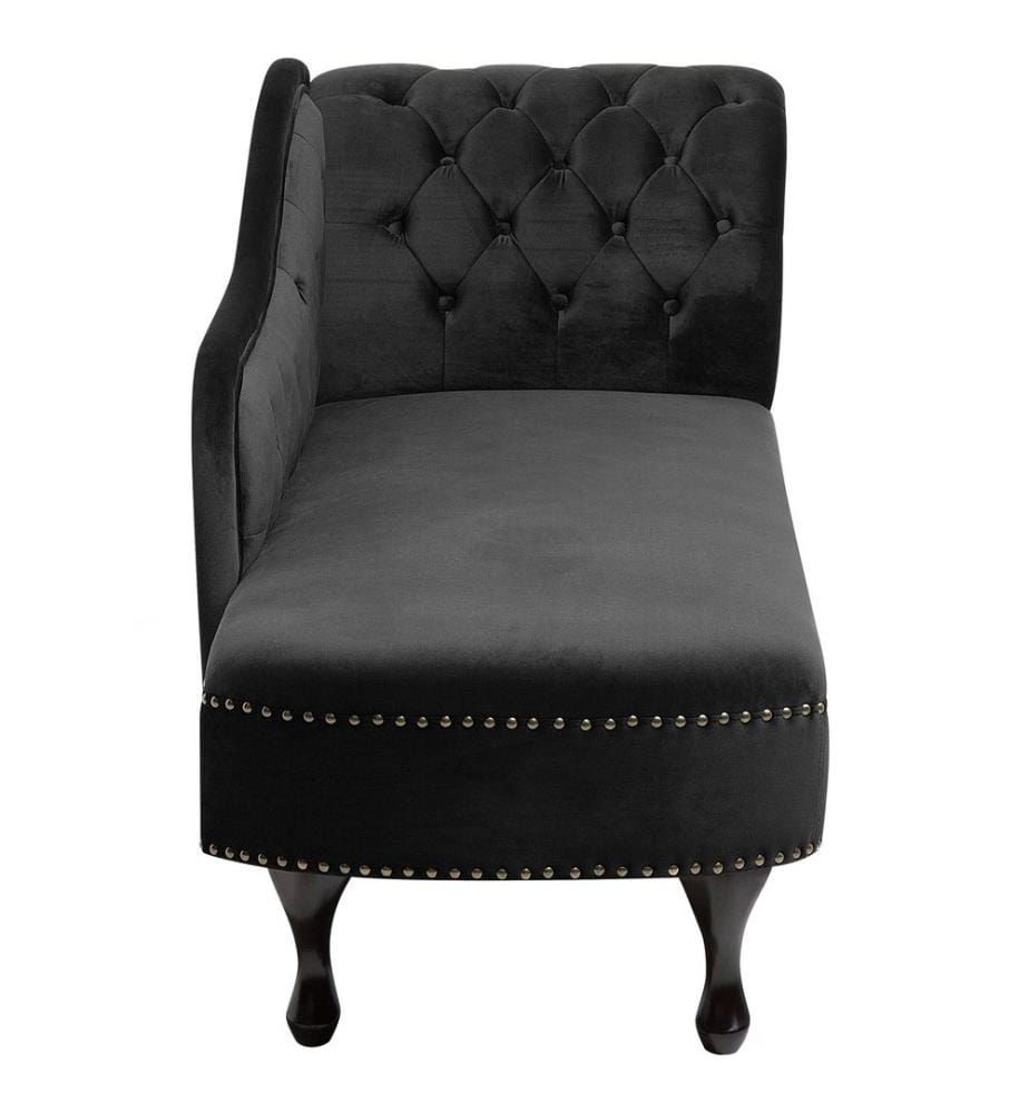 Chaise longue côté droit NIMES Velours Noir