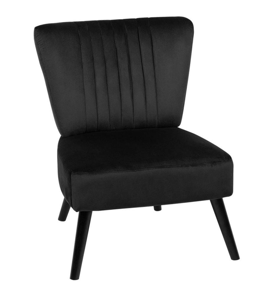 Sessel VAASA Samtstoff Schwarz