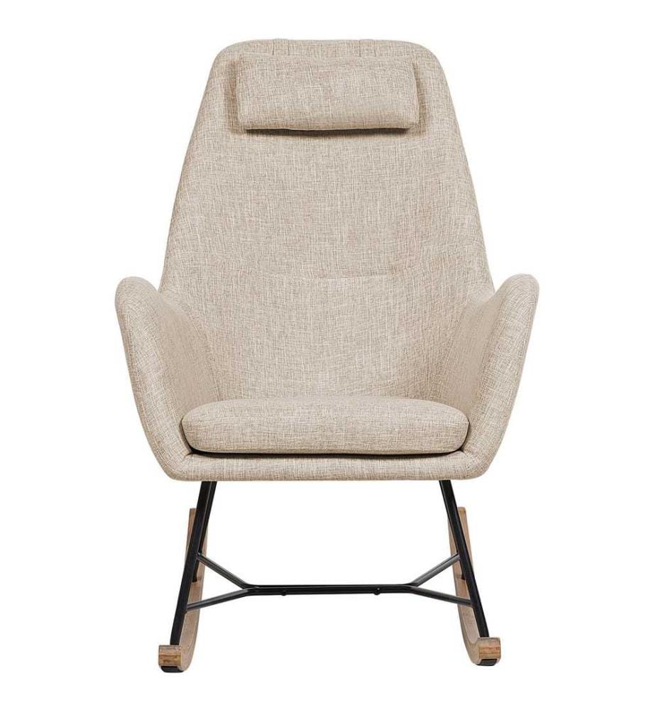 Schaukelsessel ARRIE Stoff Hellbeige