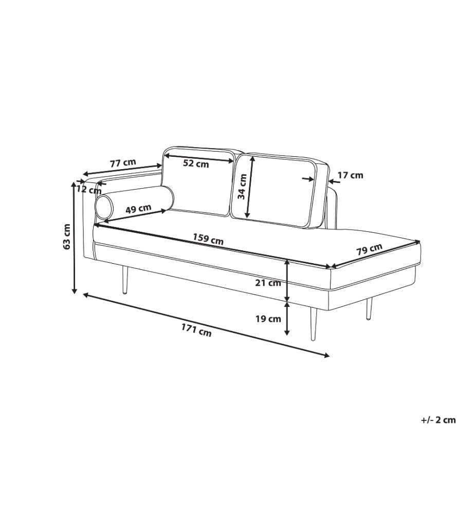 Linksseitige Chaiselongue MIRAMAS Samtstoff Rosa
