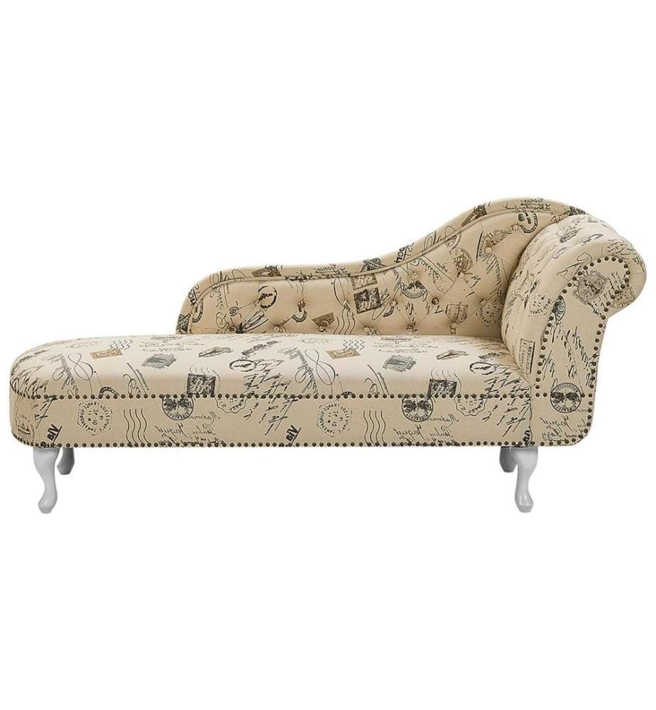 Chaise longue versione destra NIMES Tessuto Beige