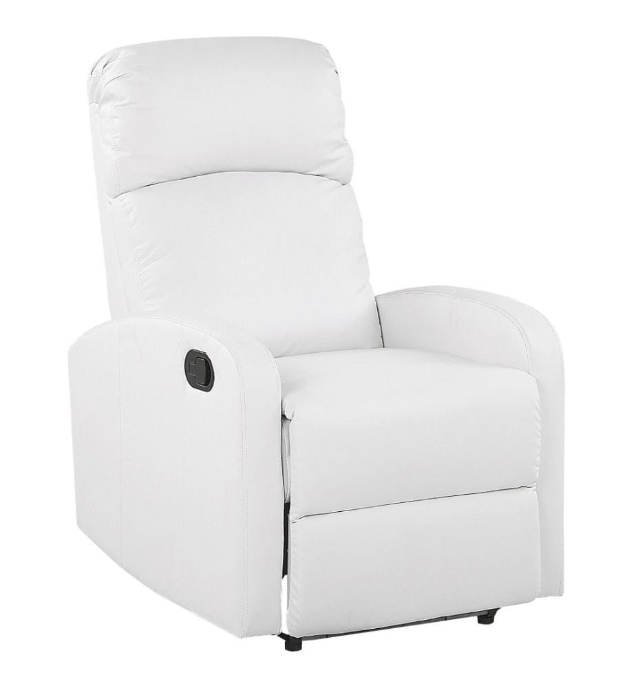 Fauteuil de Relaxation Inclinable en Cuir PU Blanc avec Éclairage LED et Port USB Idéal pour Soirée Télé et Cinéma à Domicile