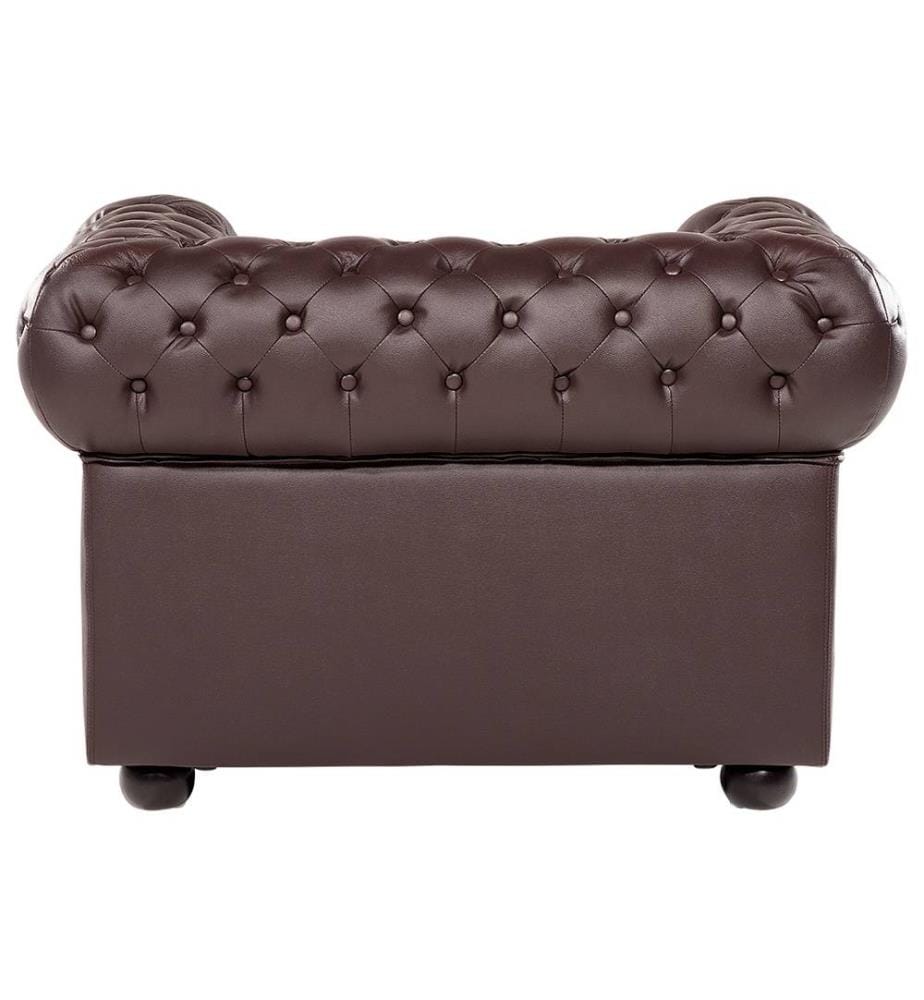 Fauteuil CHESTERFIELD Cuir Marron