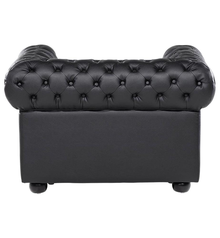 Fauteuil CHESTERFIELD Cuir Noir