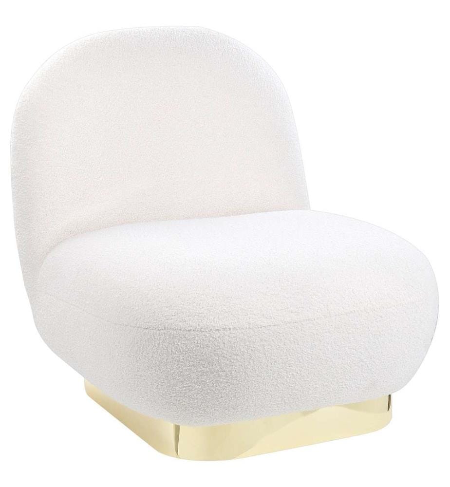 Fauteuil LOVIISA Bouclé Blanc