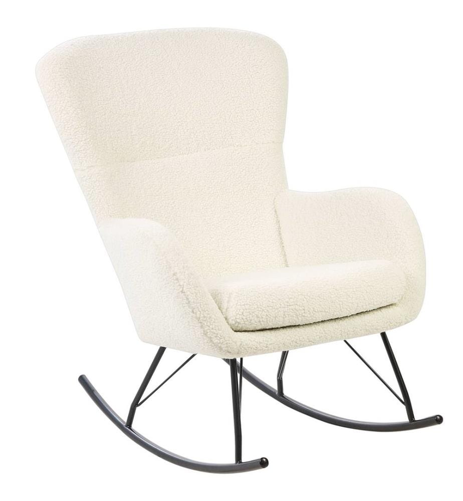 Schaukelsessel ANASET Bouclé Hellbeige