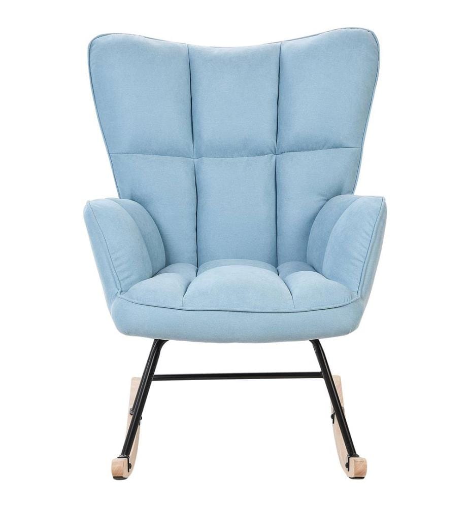 Schaukelsessel OULU Stoff Hellblau