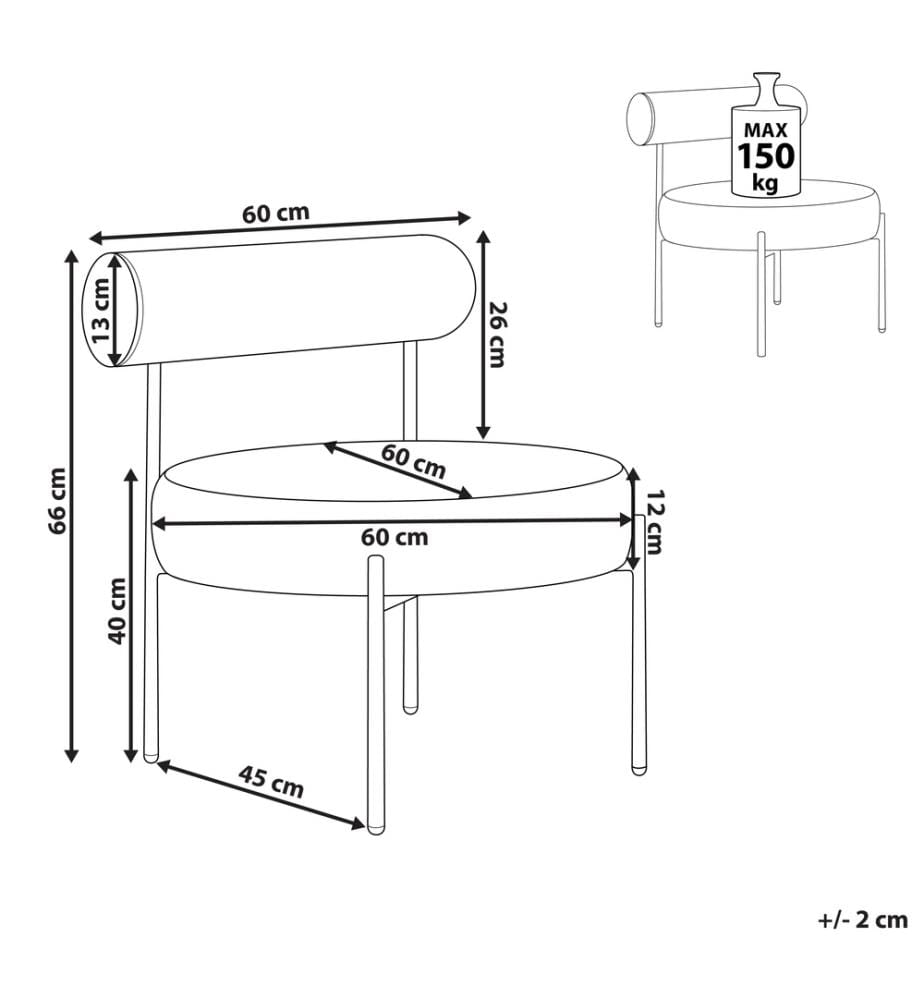 Sessel ALPHA Samtstoff Grau