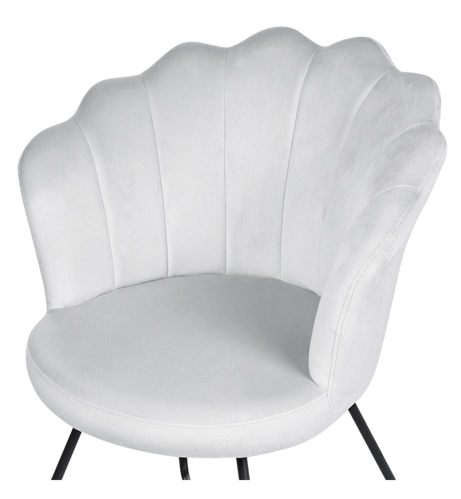 Sessel LOVELOCK Samtstoff Grau