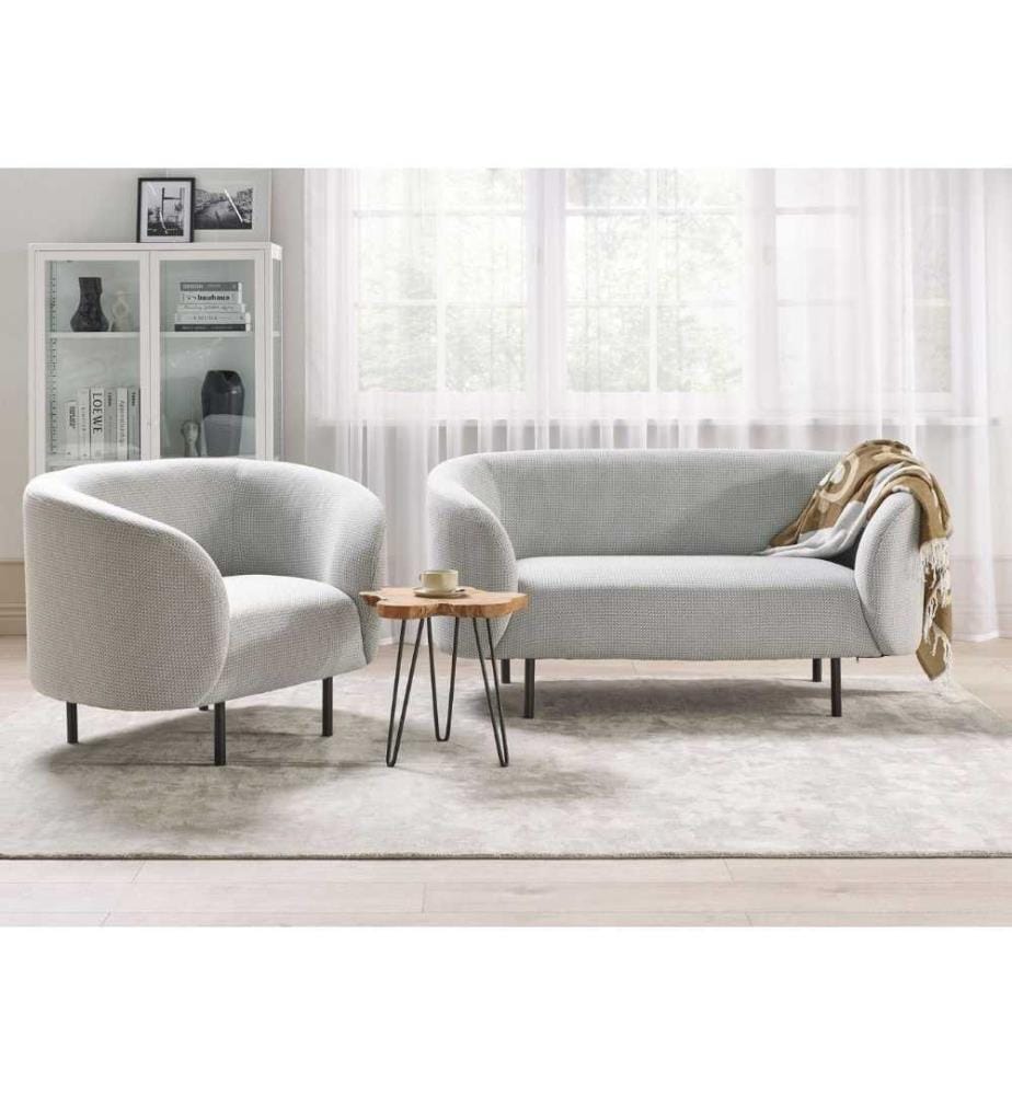 Fauteuil LOEN Tissu Noir/blanc