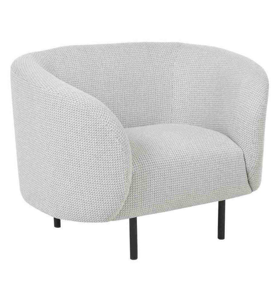 Fauteuil LOEN Tissu Noir/blanc