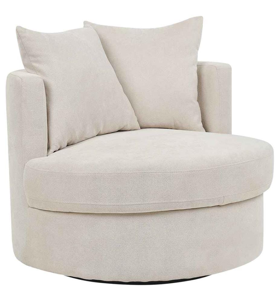 Fauteuil pivotant DALBY Tissu Beige clair