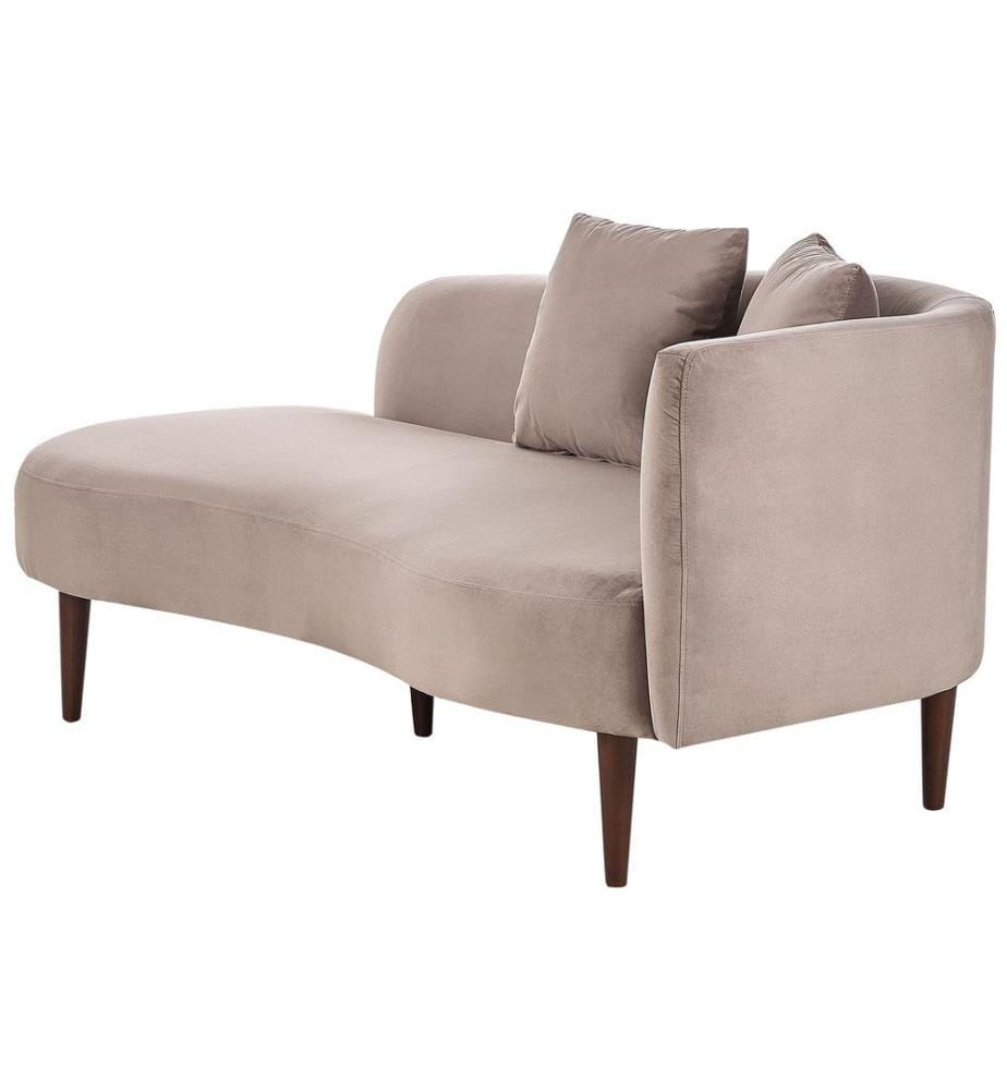 Chaise longue versione destra CHAUMONT Velluto Tortora