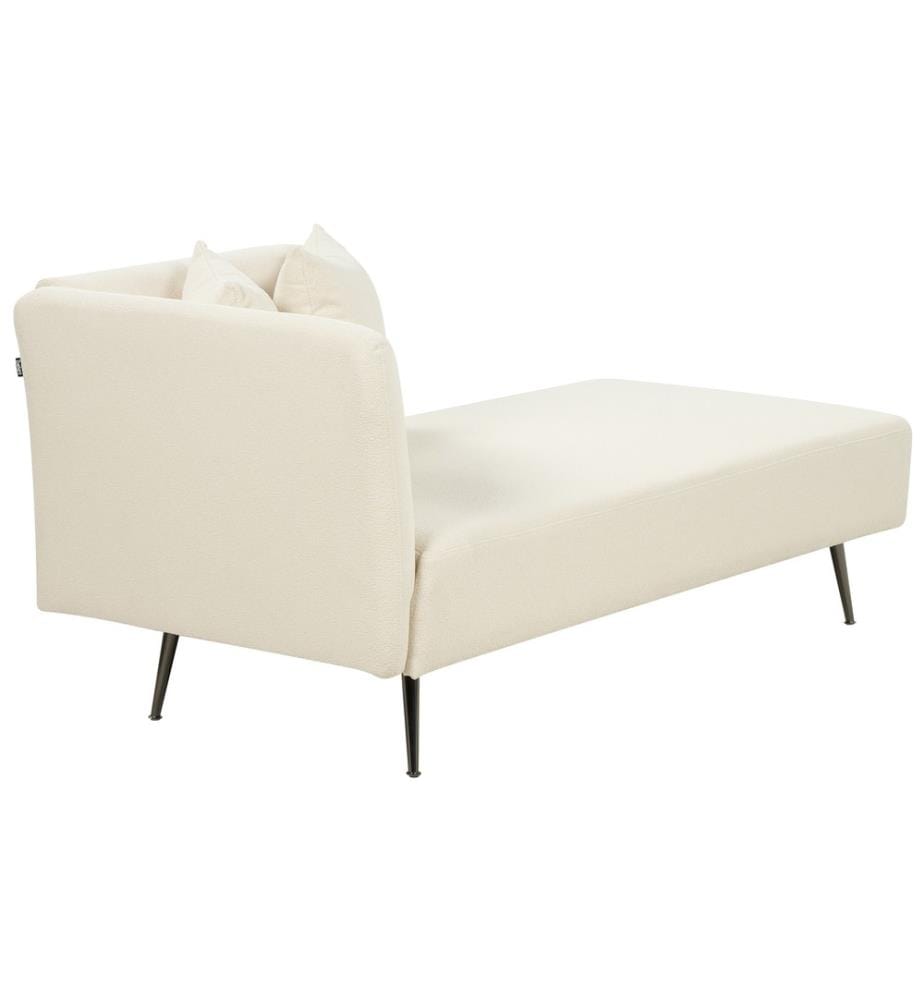 Chaise longue côté gauche RIOM Bouclé Blanc cassé