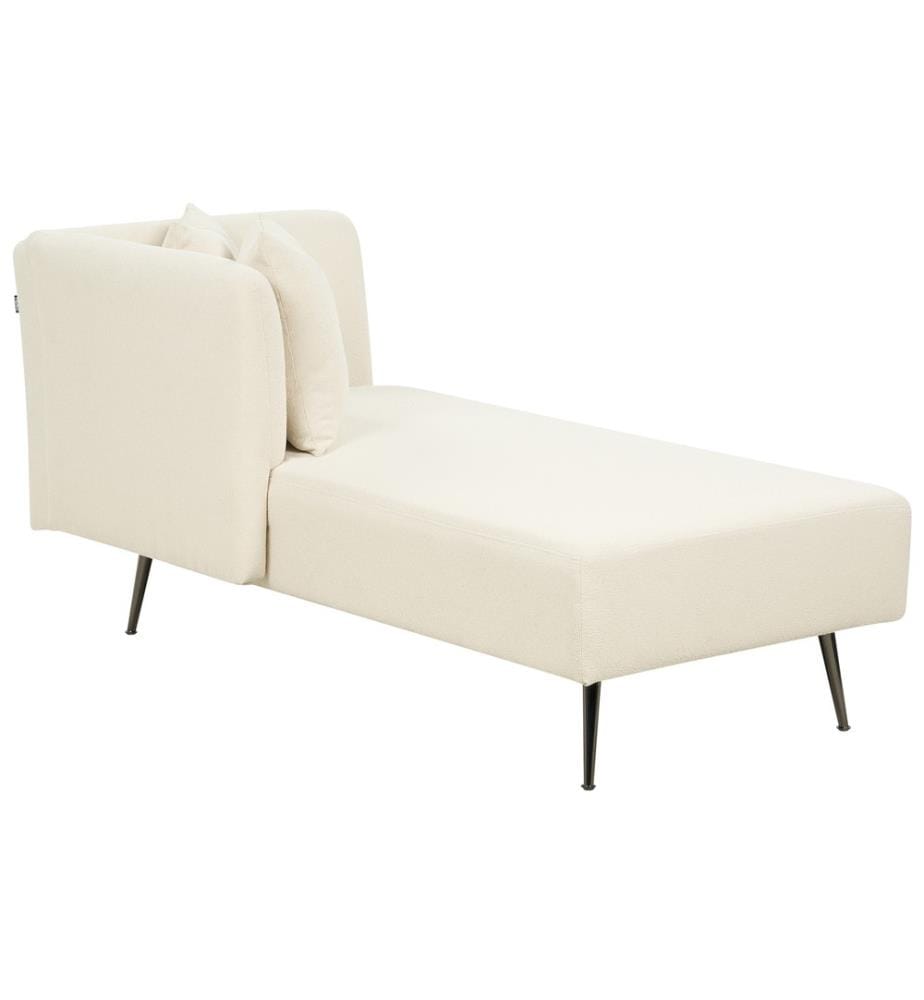 Chaise longue côté droit RIOM Bouclé Blanc cassé