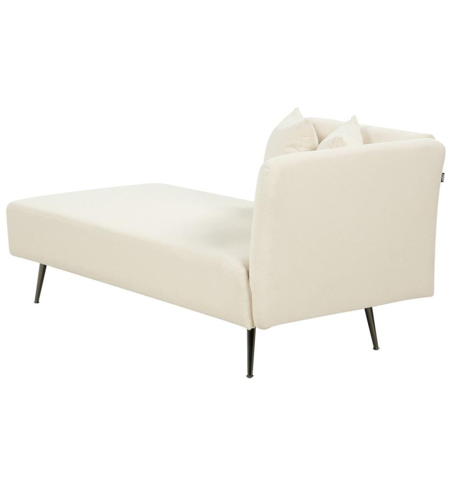 Chaise longue côté droit RIOM Bouclé Blanc cassé