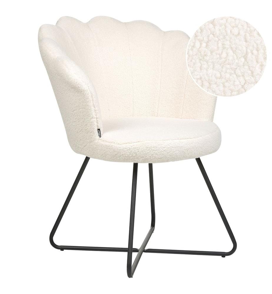 Fauteuil LOVELOCK Bouclé Blanc