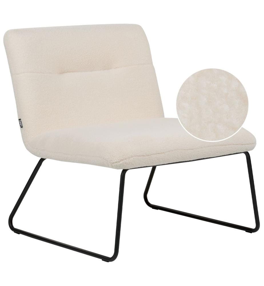 Sessel COTULLA Bouclé Weiss