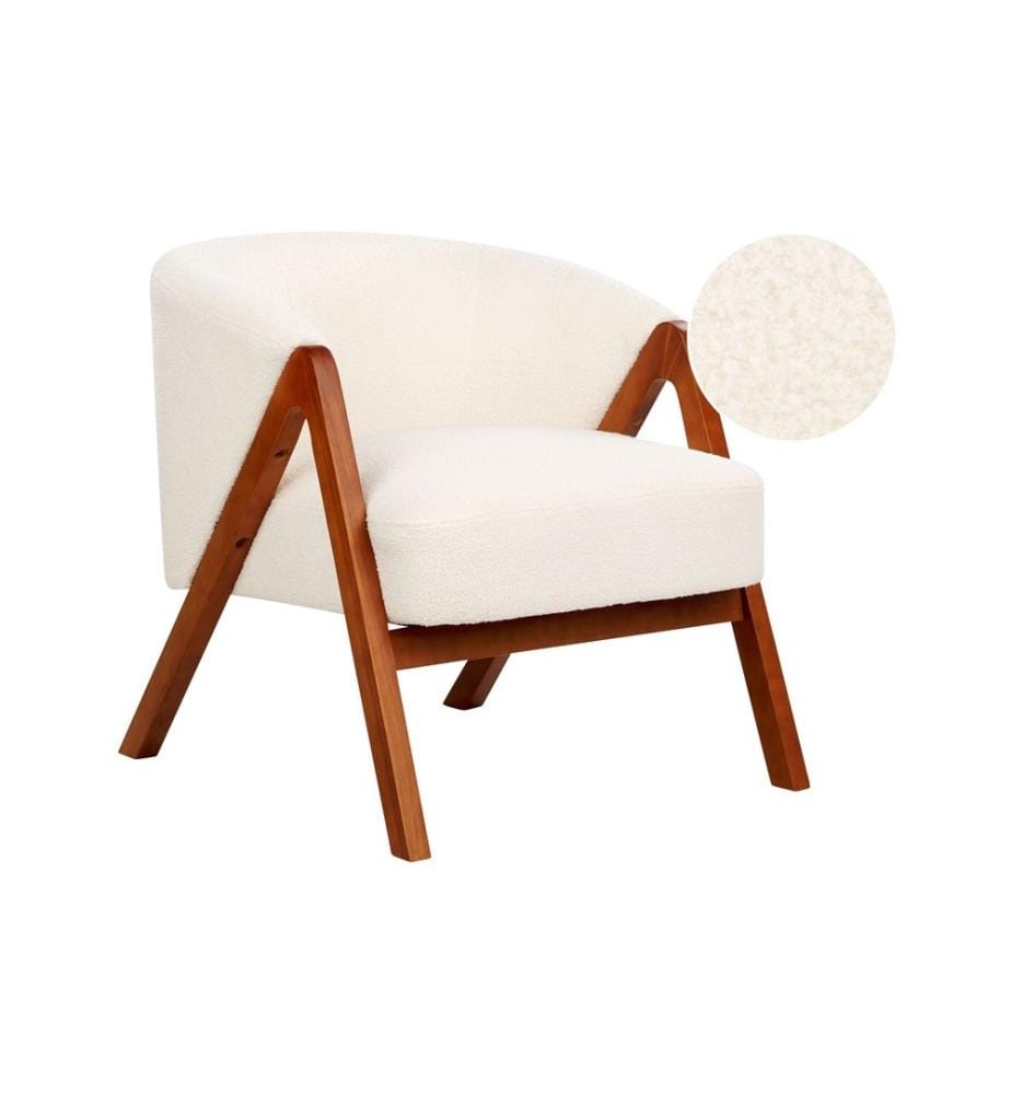 Sessel SKEI Bouclé Weiss