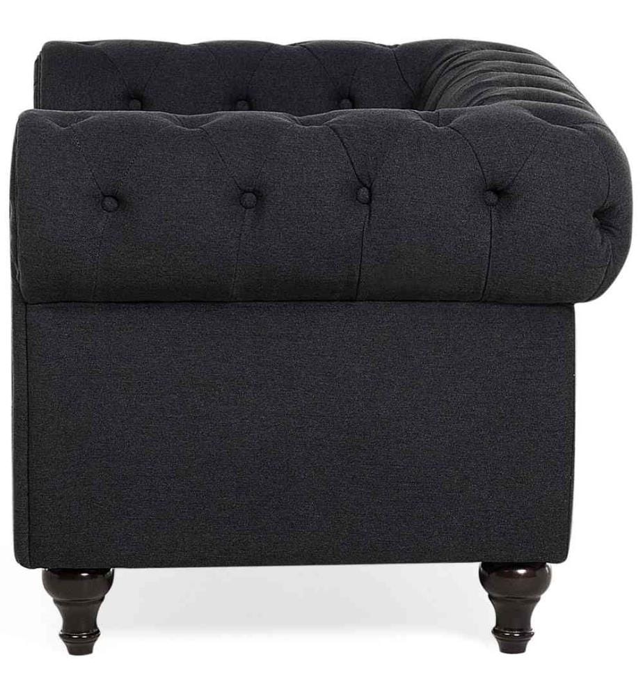 Sessel CHESTERFIELD Stoff Graphitgrau