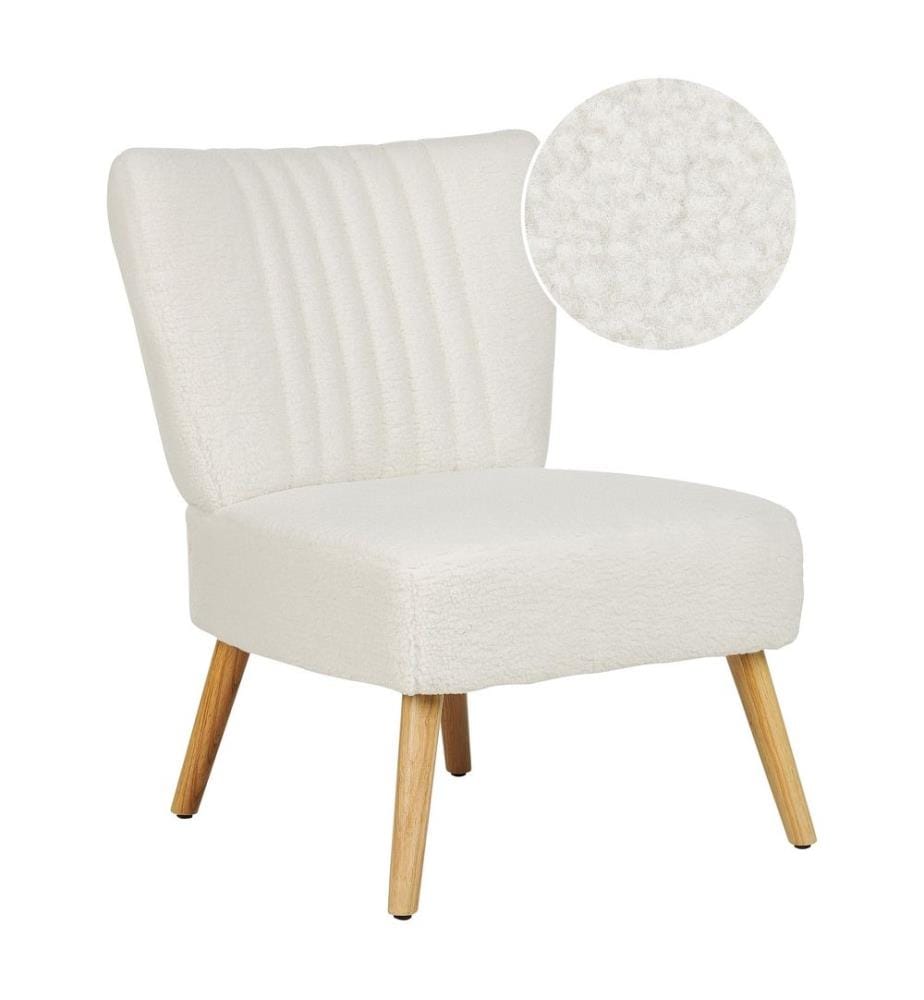 Sessel VAASA Bouclé Weiss
