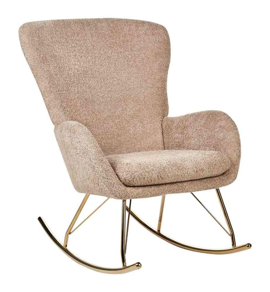Schaukelsessel ANASET Bouclé Sandbeige