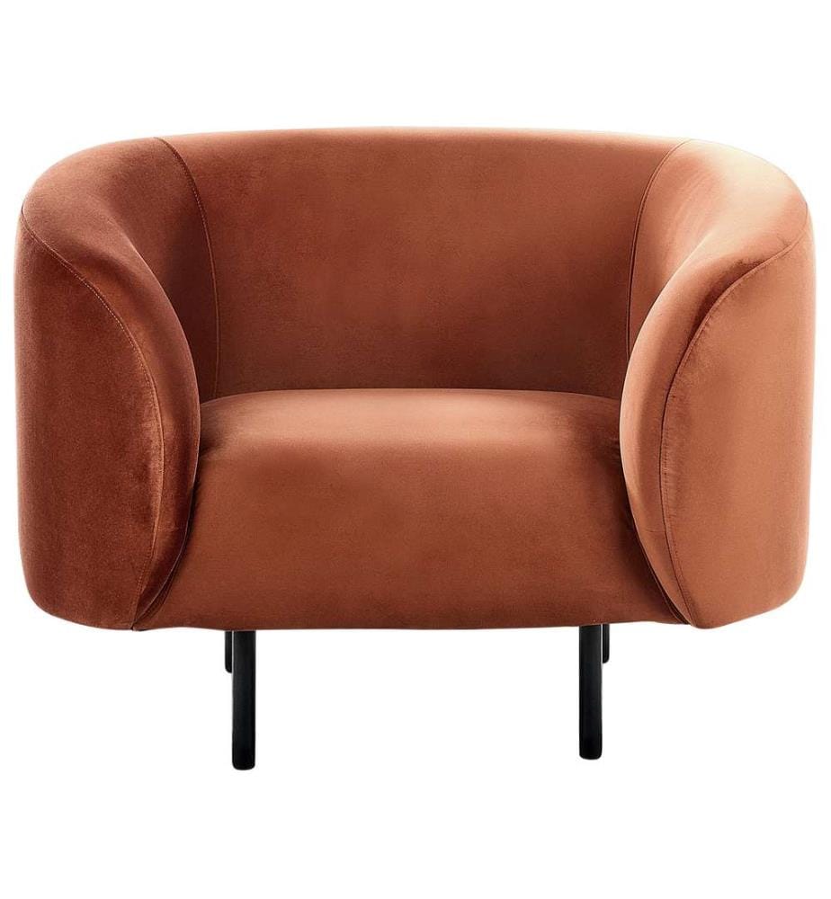 Sessel LOEN Samtstoff Orange