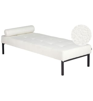 Chaiselongue CHINON Bouclé Weiss