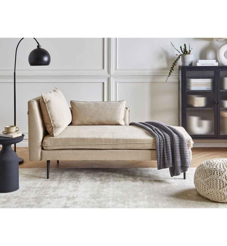Linksseitige Chaiselongue YERRES Stoff Beige