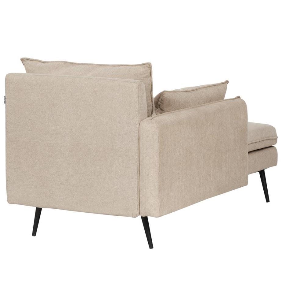 Chaise longue versione destra YERRES Tessuto Beige