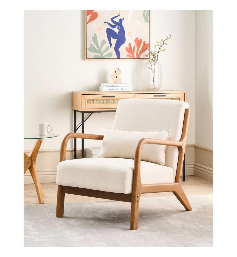 Fauteuil SKOVDE Tissu Beige clair