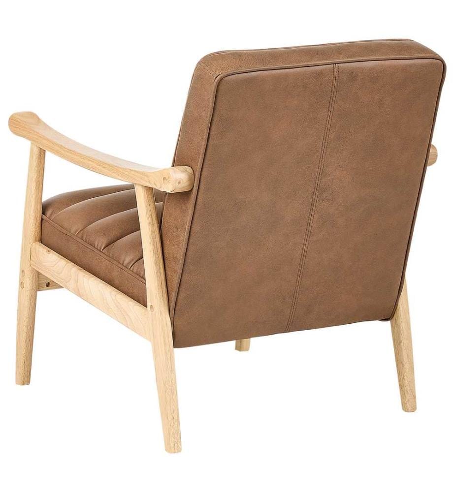 Sessel LEKNES Kunstleder Braun