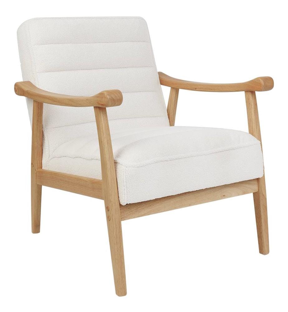 Sessel LEKNES Bouclé Cremeweiss