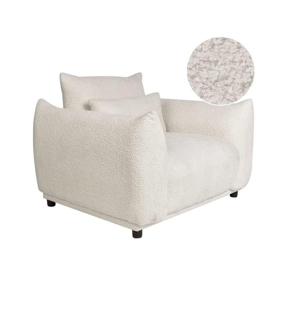 Fauteuil JAMSA Bouclé Blanc cassé