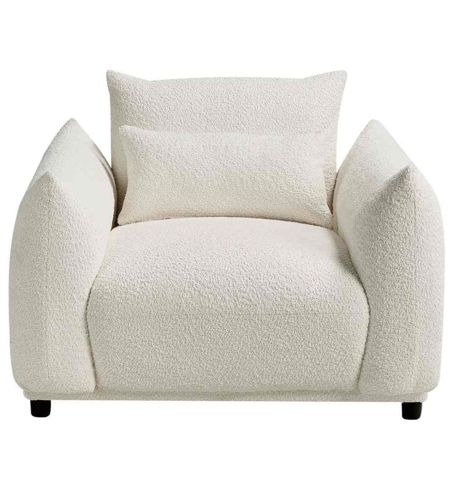 Fauteuil JAMSA Bouclé Blanc cassé
