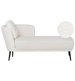 Linksseitige Chaiselongue ARTHEZE Bouclé Cremeweiss