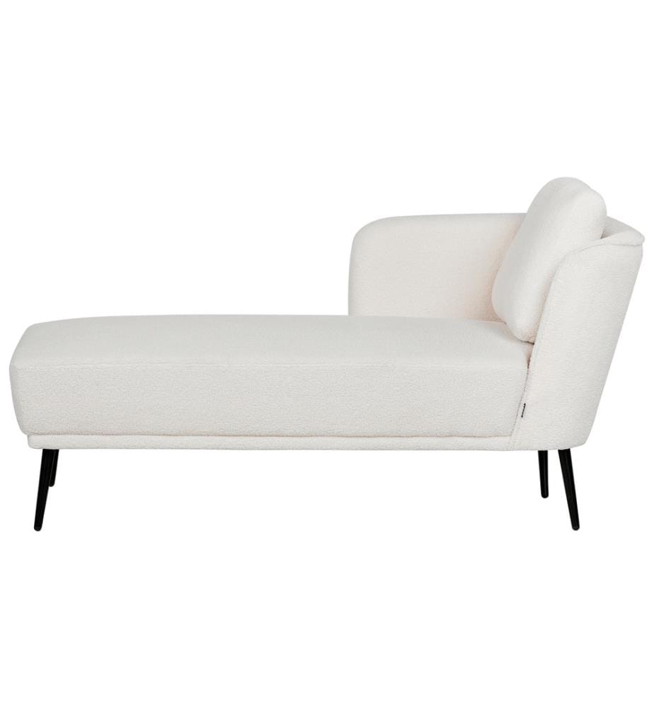 Chaise longue côté droit ARTHEZE Bouclé Blanc cassé