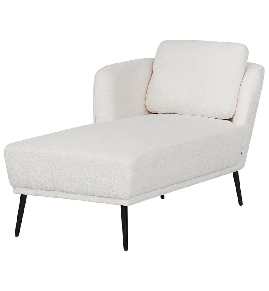 Chaise longue côté droit ARTHEZE Bouclé Blanc cassé