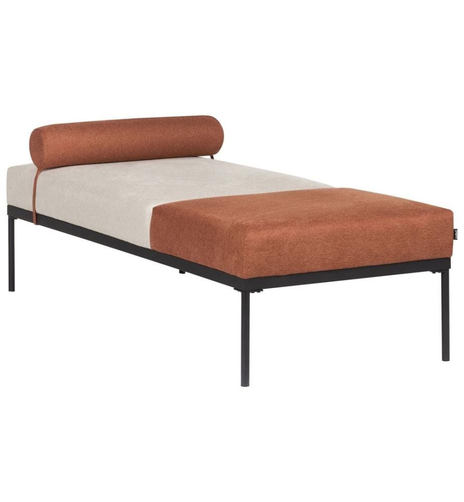 Chaise longue MALMOS Lino sintetico Marrone dorato